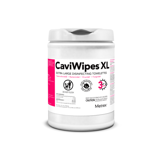 METREX CAVIWIPES™ DISINFECTING TOWELETTES, X-Large, 9"x12" 65 wipes