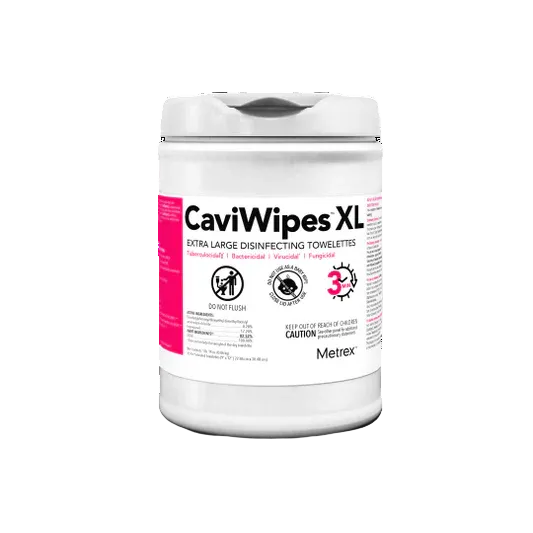 METREX CAVIWIPES™ DISINFECTING TOWELETTES, X-Large, 9"x12" 65 wipes