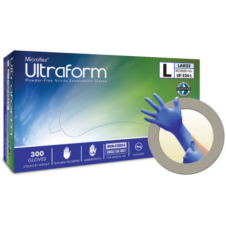 Microflex® Ultraform® Nitrile Gloves Large (300/Bx)